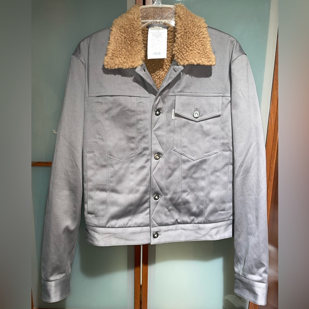 Rochas Homme Italy Mens Fall Winter 2019 Collection Wool Lined Trucker Jacket 38